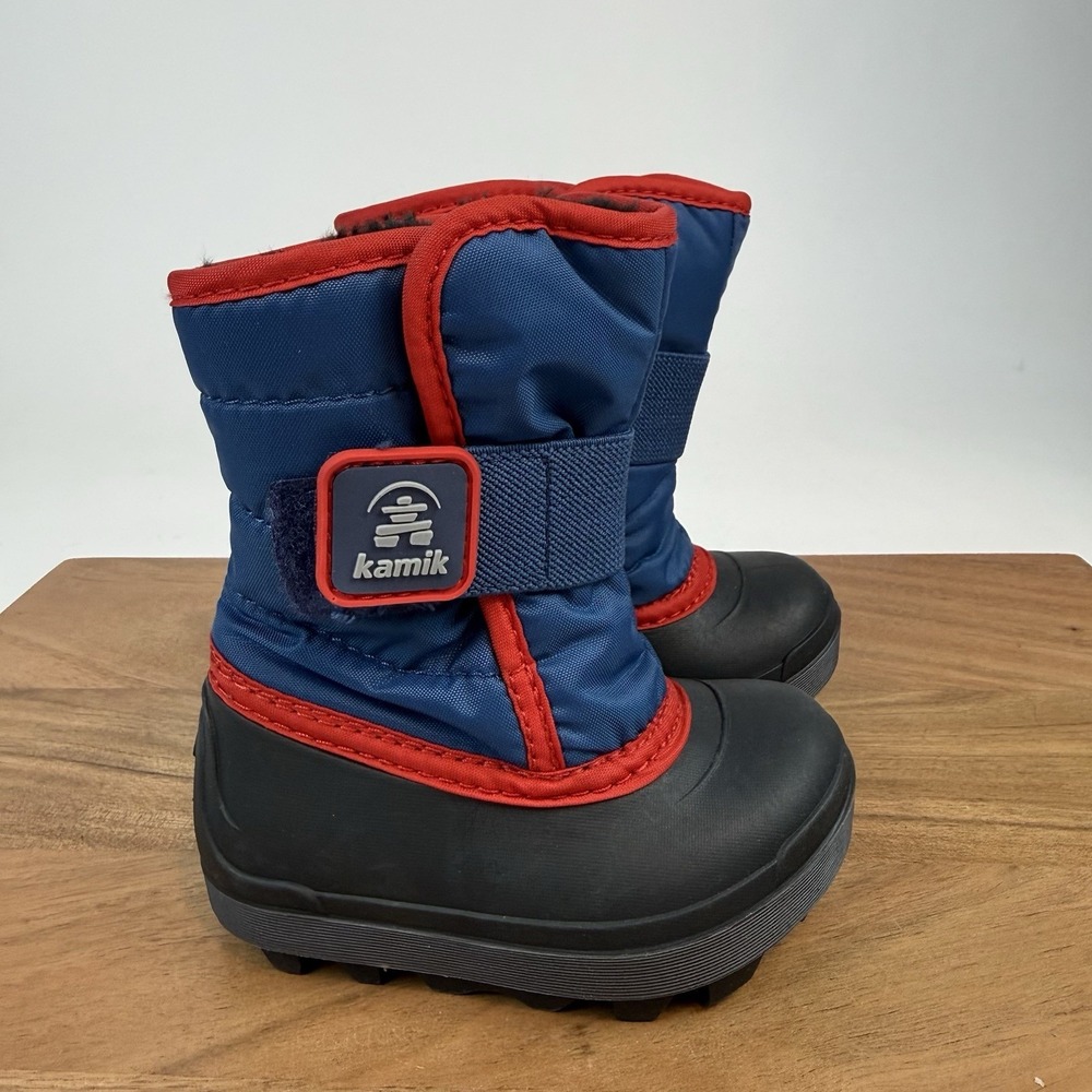 New Kids Kamik Snowbug 7 Insulated Faux Fur Lined Waterproof Snow Boots Size 5 C